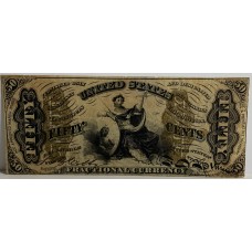 UNITED STATES OF AMERICA1863 . FIFTY 50 CENTS BANKNOTE . SPECIMEN
